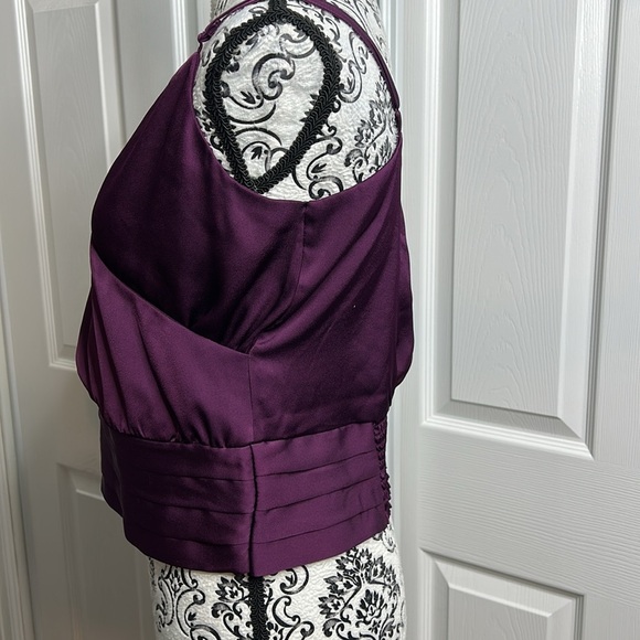 Express Deep Purple Camisole Top XS Adjustable Straps Stretch Back - Picture 3 of 7